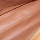 CELINE Macadam Canvas Tote Bag PVC Leather Brown Beige Gold Auth am11883V-17