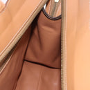 CELINE Macadam Canvas Tote Bag PVC Leather Brown Beige Gold Auth am11883V-18