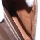 CELINE Macadam Canvas Tote Bag PVC Leather Brown Beige Gold Auth am11883V-23