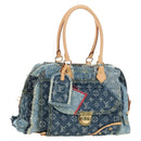 LOUIS VUITTON Monogram Patchwork Denim Bowery Bag Blue M95376 LV Auth am11889SM-1
