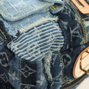 LOUIS VUITTON Monogram Patchwork Denim Bowery Bag Blue M95376 LV Auth am11889SM-16