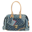 LOUIS VUITTON Monogram Patchwork Denim Bowery Bag Blue M95376 LV Auth am11889SM-13