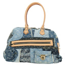 LOUIS VUITTON Monogram Patchwork Denim Bowery Bag Blue M95376 LV Auth am11889SM-2