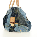 LOUIS VUITTON Monogram Patchwork Denim Bowery Bag Blue M95376 LV Auth am11889SM-3