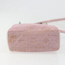 Christian Dior Lady Dior Cannage Plastic Handle Bag Nylon 2way Auth am11890A-12