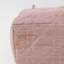 Christian Dior Lady Dior Cannage Plastic Handle Bag Nylon 2way Auth am11890A-13