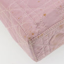 Christian Dior Lady Dior Cannage Plastic Handle Bag Nylon 2way Auth am11890A-17