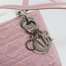 Christian Dior Lady Dior Cannage Plastic Handle Bag Nylon 2way Auth am11890A-19