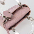 Christian Dior Lady Dior Cannage Plastic Handle Bag Nylon 2way Auth am11890A-6