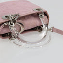 Christian Dior Lady Dior Cannage Plastic Handle Bag Nylon 2way Auth am11890A-8