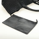 BOTTEGA VENETA INTRECCIATO Cabas PM Hand Bag Leather Black Auth am11891SM-19