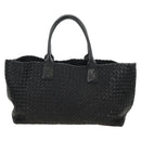BOTTEGA VENETA INTRECCIATO Cabas PM Hand Bag Leather Black Auth am11891SM-2