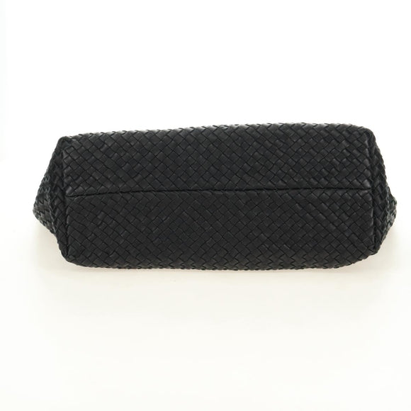 BOTTEGA VENETA INTRECCIATO Cabas PM Hand Bag Leather Black Auth am11891SM