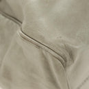 Miu Miu Side Ribbon Hand Bag Leather 2way Gray Gold Auth am11892V-15