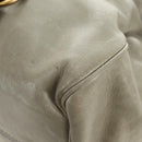 Miu Miu Side Ribbon Hand Bag Leather 2way Gray Gold Auth am11892V-16