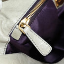 Miu Miu Side Ribbon Hand Bag Leather 2way Gray Gold Auth am11892V-24