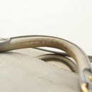 Miu Miu Side Ribbon Hand Bag Leather 2way Gray Gold Auth am11892V-8