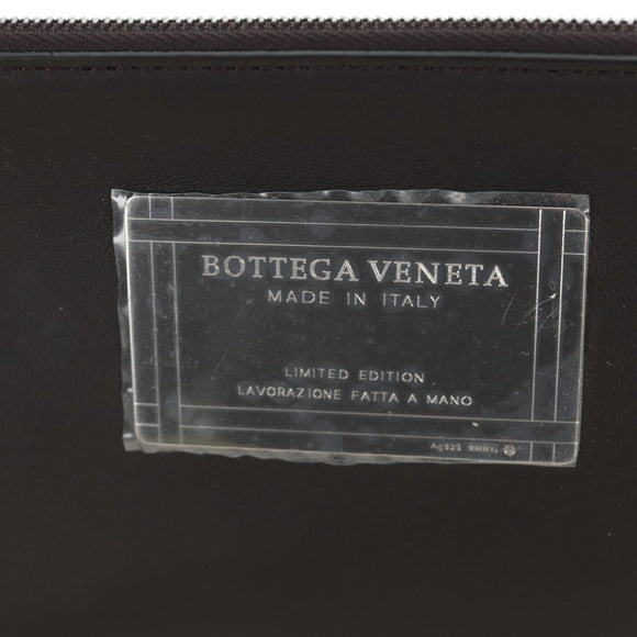 BOTTEGA VENETA INTRECCIATO Cabas PM Hand Bag Leather Dark Brown Auth am11893SM