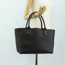 BOTTEGA VENETA INTRECCIATO Cabas PM Hand Bag Leather Dark Brown Auth am11893SM-25