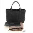 BOTTEGA VENETA INTRECCIATO Cabas PM Hand Bag Leather Dark Brown Auth am11893SM-12