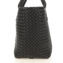 BOTTEGA VENETA INTRECCIATO Cabas PM Hand Bag Leather Dark Brown Auth am11893SM-3