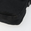 FENDI Mamma Baguette Shoulder Bag Cotton Jersey Black Silver Auth am11894A-14