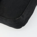 FENDI Mamma Baguette Shoulder Bag Cotton Jersey Black Silver Auth am11894A-15