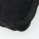 FENDI Mamma Baguette Shoulder Bag Cotton Jersey Black Silver Auth am11894A-17