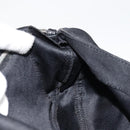 FENDI Mamma Baguette Shoulder Bag Cotton Jersey Black Silver Auth am11894A-21