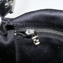 FENDI Mamma Baguette Shoulder Bag Cotton Jersey Black Silver Auth am11894A-23