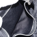 FENDI Mamma Baguette Shoulder Bag Cotton Jersey Black Silver Auth am11894A-24