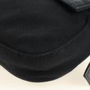 FENDI Mamma Baguette Shoulder Bag Cotton Jersey Black Silver Auth am11895V-13