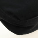 FENDI Mamma Baguette Shoulder Bag Cotton Jersey Black Silver Auth am11895V-14