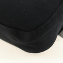 FENDI Mamma Baguette Shoulder Bag Cotton Jersey Black Silver Auth am11895V-15