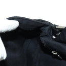 FENDI Mamma Baguette Shoulder Bag Cotton Jersey Black Silver Auth am11895V-21