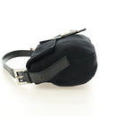 FENDI Mamma Baguette Shoulder Bag Cotton Jersey Black Silver Auth am11895V-4
