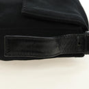 FENDI Mamma Baguette Shoulder Bag Cotton Jersey Black Silver Auth am11895V-8