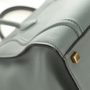 CELINE Luggage Small Square Phantom Hand Bag Leather Gray Gold Auth am11897M-15