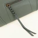 CELINE Luggage Small Square Phantom Hand Bag Leather Gray Gold Auth am11897M-17