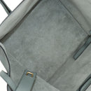 CELINE Luggage Small Square Phantom Hand Bag Leather Gray Gold Auth am11897M-10
