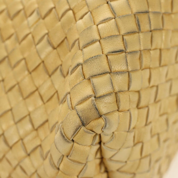 BOTTEGA VENETA INTRECCIATO Cabas PM Hand Bag Leather Gold 141498 Auth am11898V
