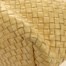 BOTTEGA VENETA INTRECCIATO Cabas PM Hand Bag Leather Gold 141498 Auth am11898V-14