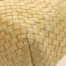 BOTTEGA VENETA INTRECCIATO Cabas PM Hand Bag Leather Gold 141498 Auth am11898V-16