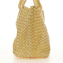 BOTTEGA VENETA INTRECCIATO Cabas PM Hand Bag Leather Gold 141498 Auth am11898V-3