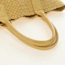 BOTTEGA VENETA INTRECCIATO Cabas PM Hand Bag Leather Gold 141498 Auth am11898V-7