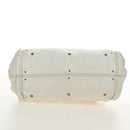 Chloe Paddington Hand Bag Leather White Gold Silver Auth am11899V-13