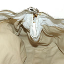 Chloe Paddington Hand Bag Leather White Gold Silver Auth am11899V-24