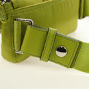 FENDI PORTER Collaboration Mamma Baguette Nylon LIme Green Silver Auth am11901M-9