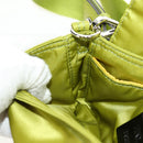 FENDI PORTER Collaboration Mamma Baguette Nylon LIme Green Silver Auth am11901M-27