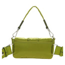 FENDI PORTER Collaboration Mamma Baguette Nylon LIme Green Silver Auth am11901M-2